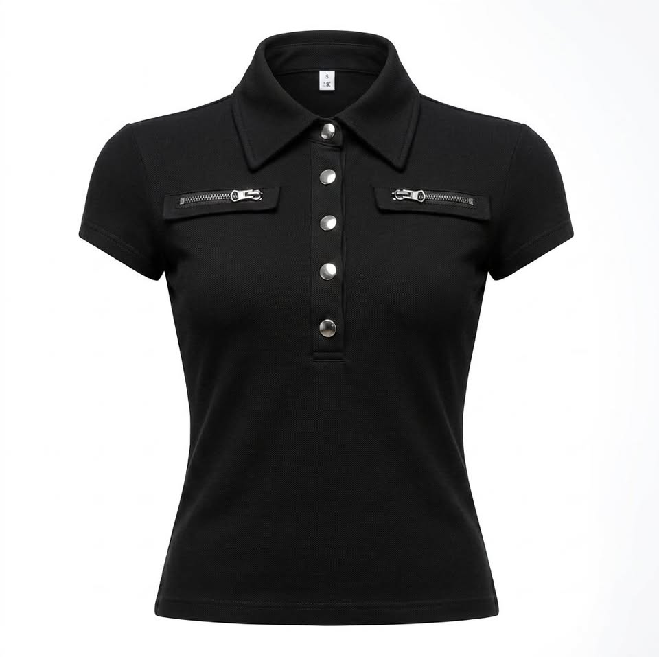 Women's Cropped Slim Fit Blouse